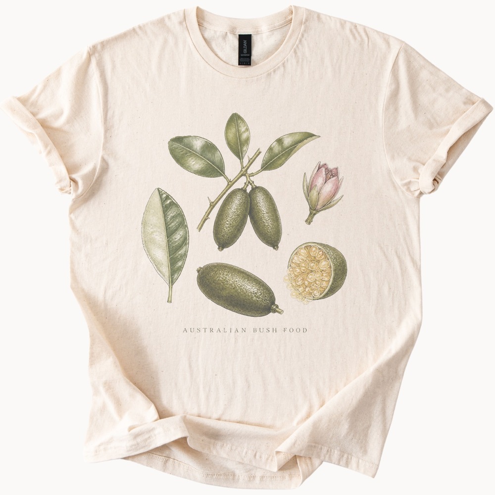Australian Bush Food Finger Lime Specimen Study Tee